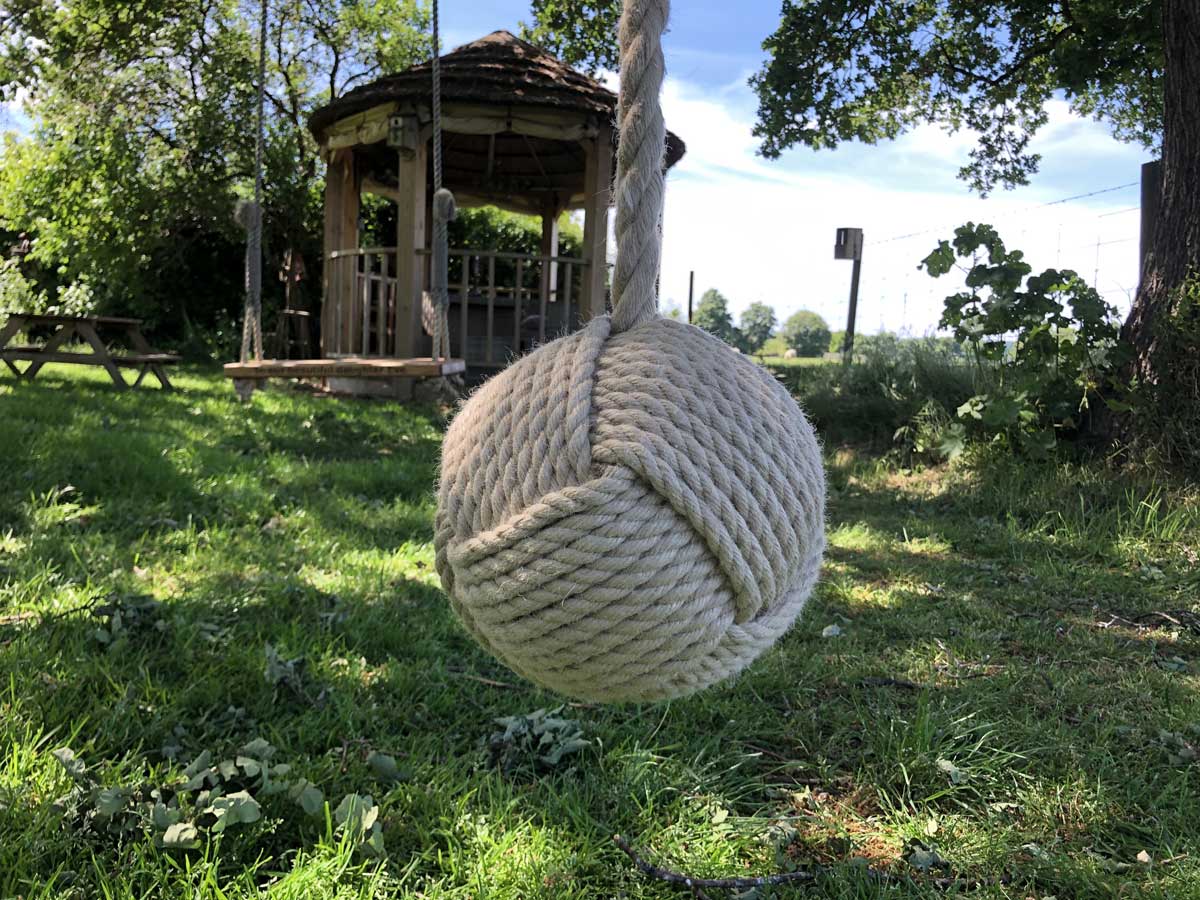 Round Rope Ball Swing - temporarily Out of Stock - handmade tree swing -  garden swing